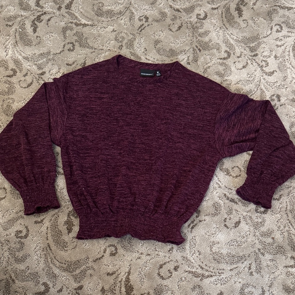 Burgundy Knit Sweater